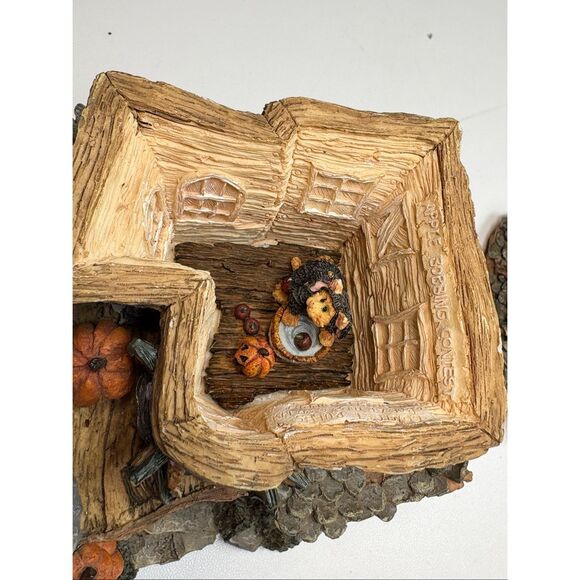 Boyds Bearly Built Villages Punky Boobear"s Haunted Halloween House #19012 Town - Picture 8 of 11